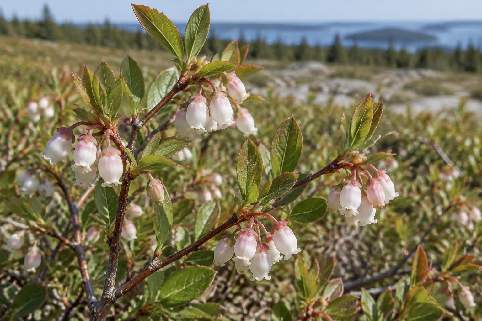Wild blueberry blossom