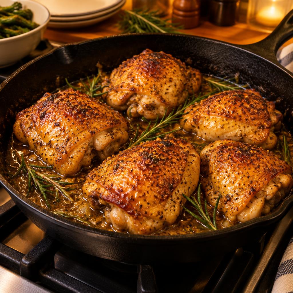 Honey-Mustard Roast Chicken Thighs