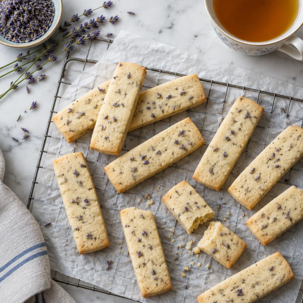 Lavender Honey Shortbread